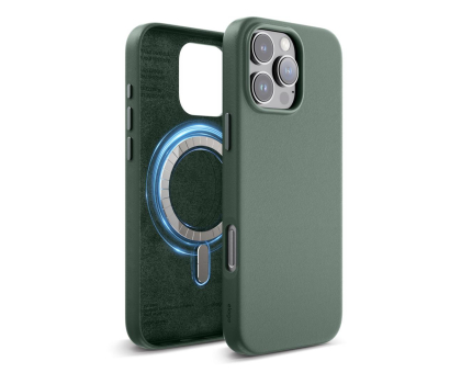 Etui do telefonów Elago Magnetic Leather do iPhone 16 Pro Max Midnight Green ES16MSLE69PRO-MGR